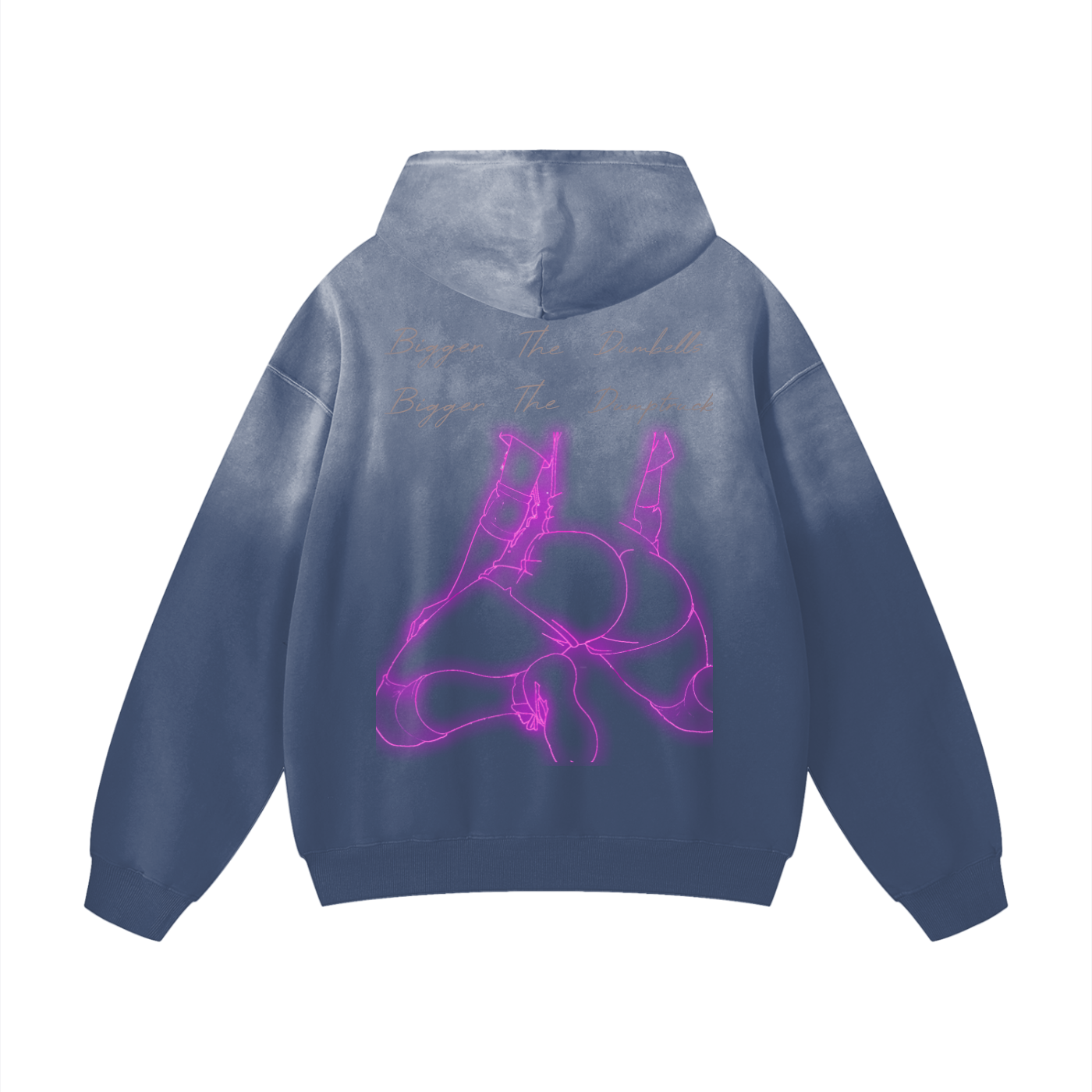 Sunfade Oversized Hoodie - Bigger The Dumbells, Bigger the...